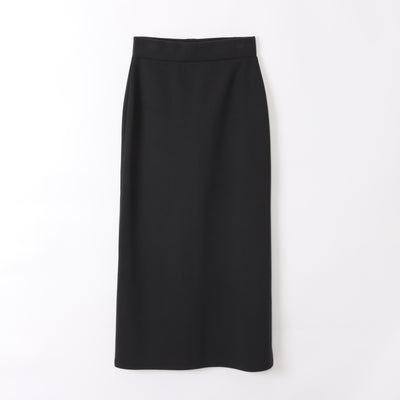 Ribbed cardboard knit I-line EASY long skirt