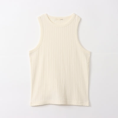Eyelet terry American sleeve tank top
