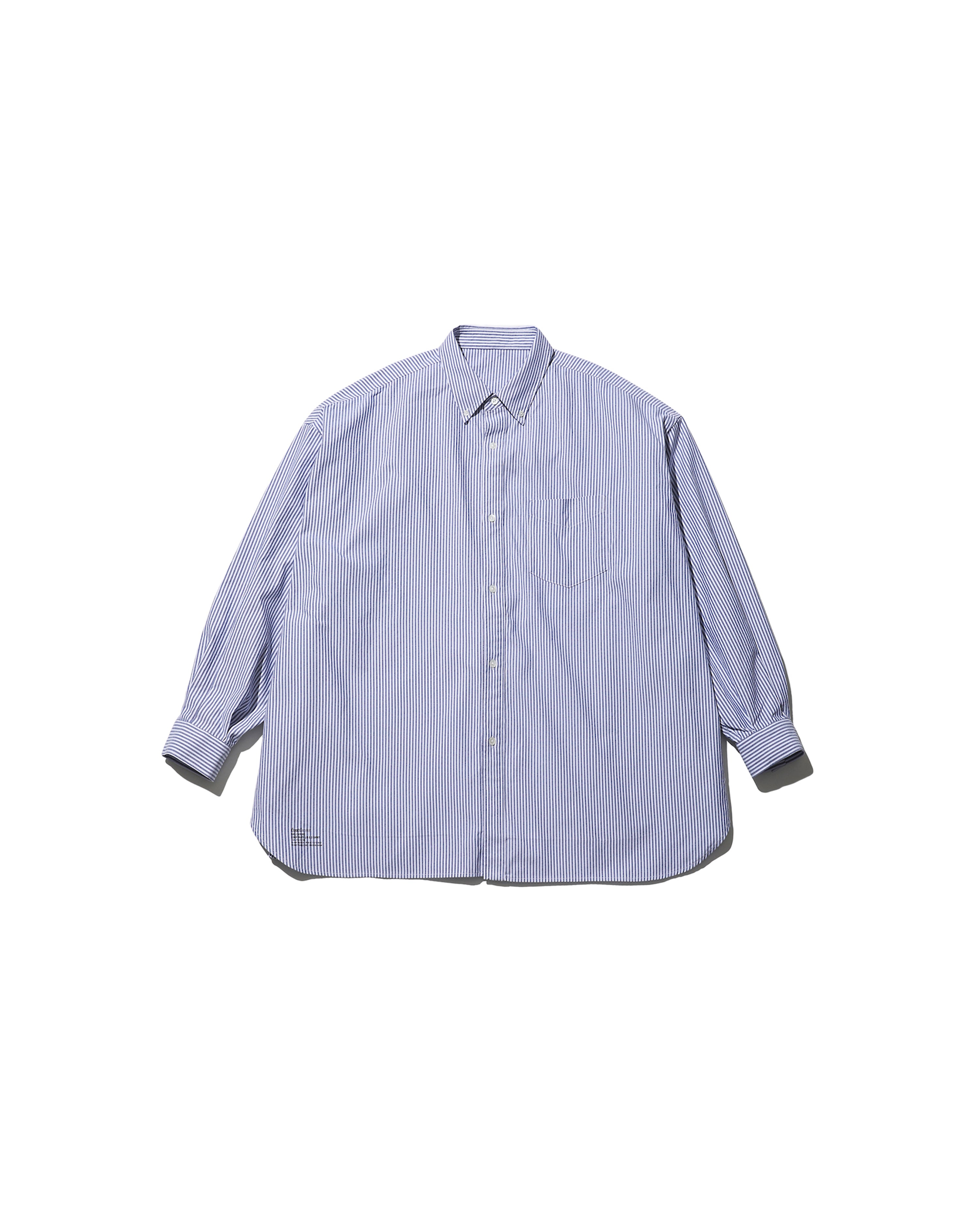 FreshService / DRY OXFORD CORPORATE L/S B.D.SHIRT BLUE STRIPE
