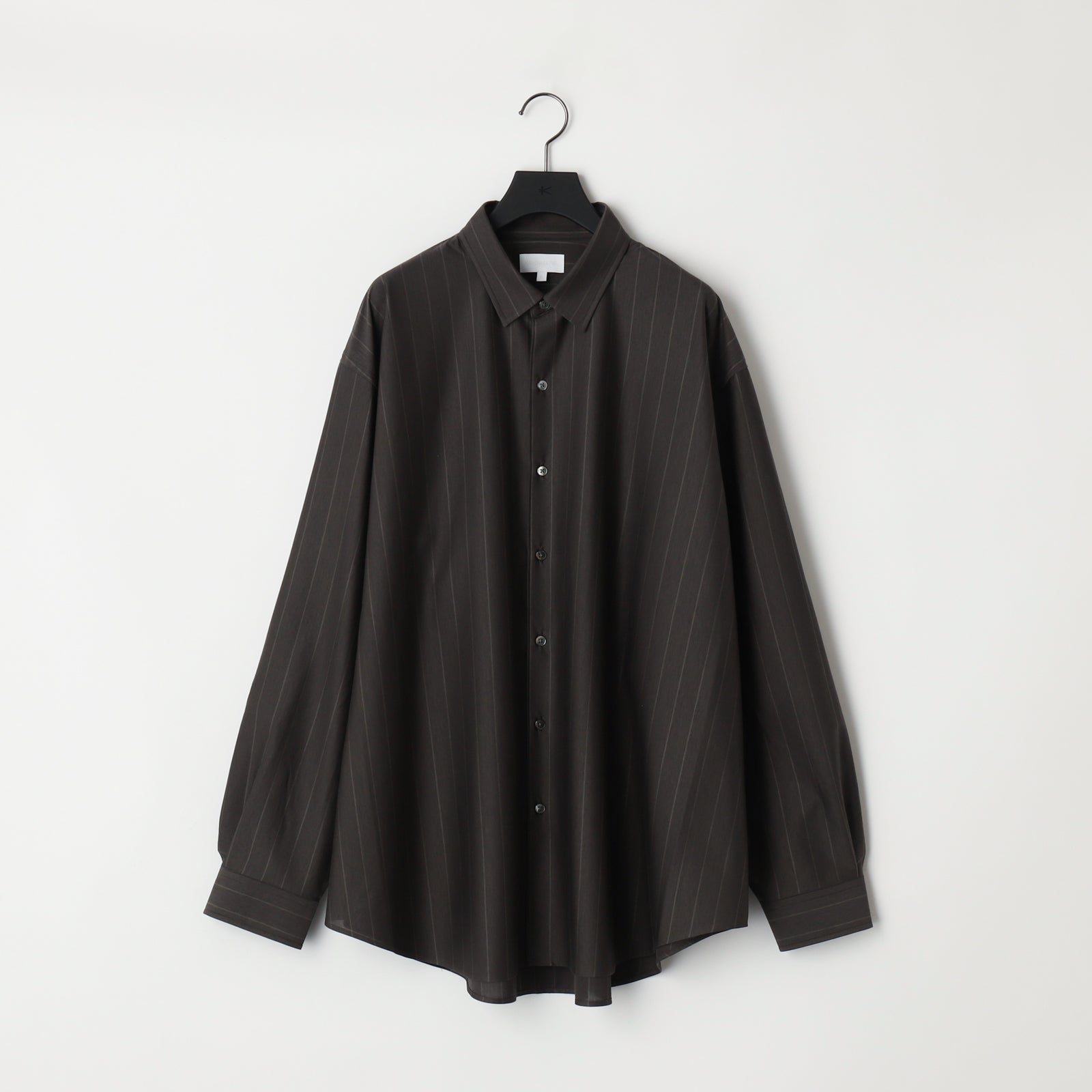 KANEMASA PHIL / 46G Atmosphere Stripe Shirt GREY(Nile Grey