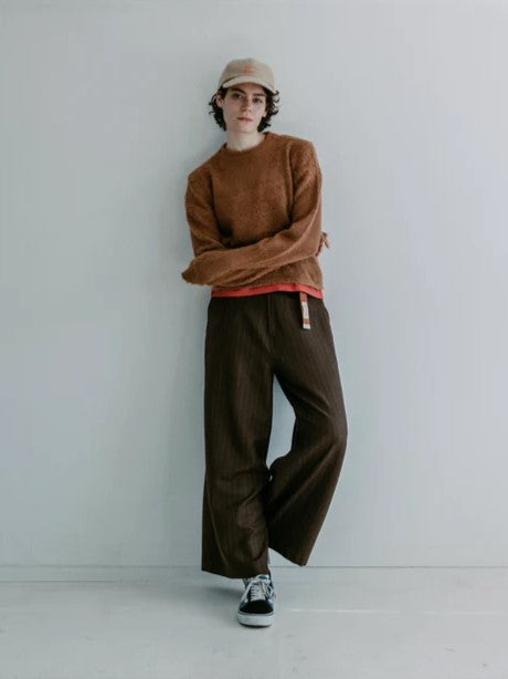 MEYAME FLUFFY PULLOVER / CARDIGAN BROWN – CASDAY / キャスデイ