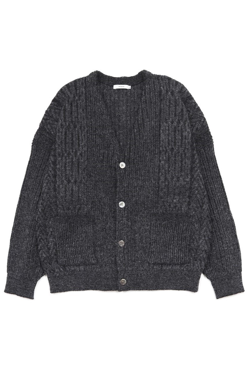 YASHIKI Sekkei mohair Cardigan（雪景） BLACK – CASDAY / キャスデイ