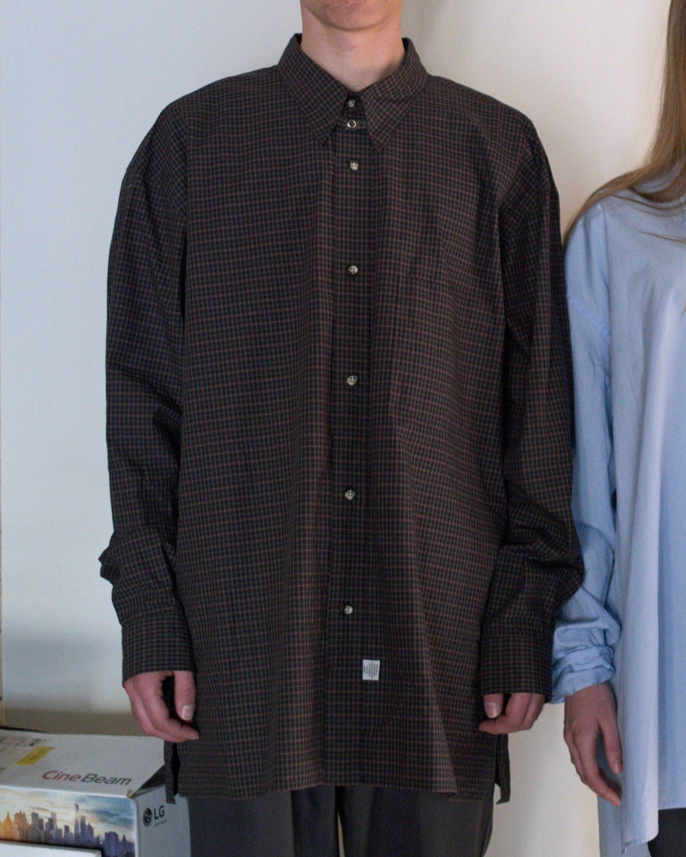 Marvine Pontiak Shirt Makers MPSM-1914S Tab Collar L/S SH Navy