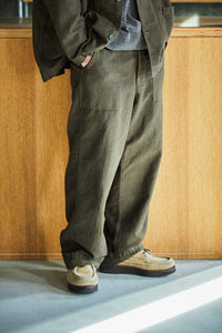 orslow RELAX FIT COTTON LINEN MOLESKIN FATIGUE PANTS COFFEE BROWN