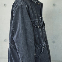 orslow / DENIM HALF COAT BLACK DENIM STONE