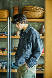 orslow  FLANNEL CHECK LINING JK B.DENIM STONE