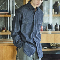 orslow / Black Chambray Work Shirt 01-8064-61