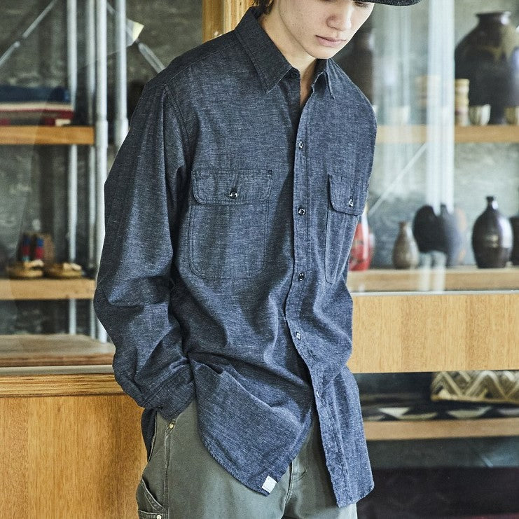 orslow / Black Chambray Work Shirt 01-8064-61