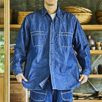 orslow / SUPIMA 100/2 LINEN DUNGAREE WORK SHIRT