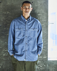 orslow   RELAX FIT CHAMBRAY WORK SHIRT