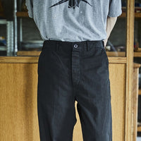 orslow / WIDE FIT FRENCH WORK PANTS BLACK