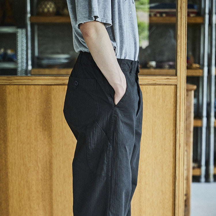 orslow / WIDE FIT FRENCH WORK PANTS BLACK