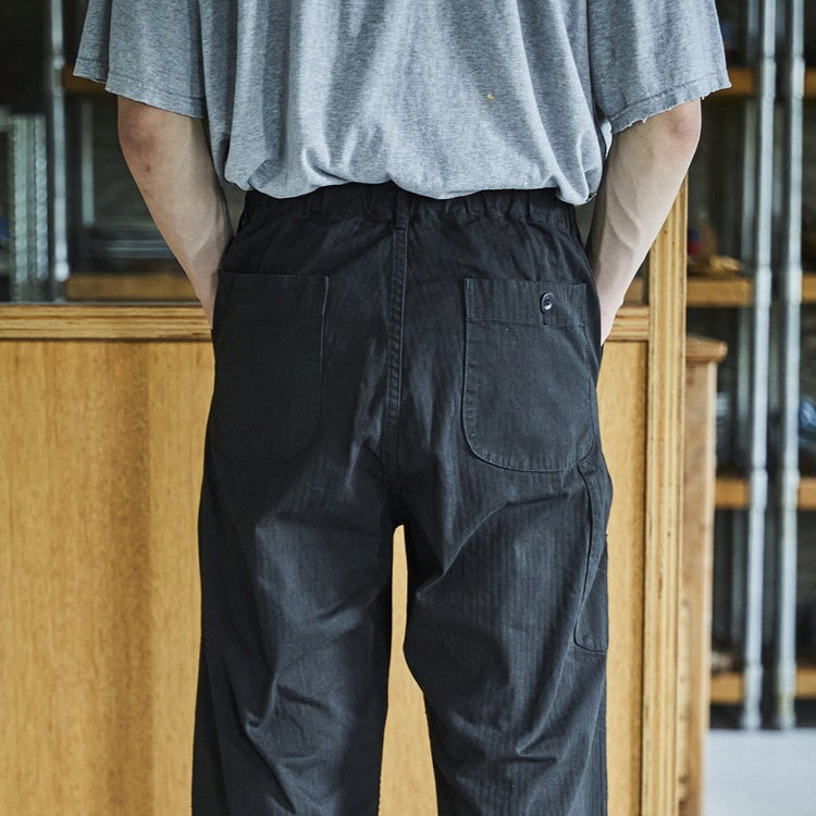 orslow / WIDE FIT FRENCH WORK PANTS BLACK