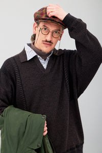 YASHIKI  Setsuen  Skipper Knit（雪煙） BLACK