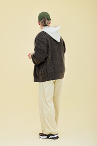 YASHIKI  Sekkei mohair Cardigan（雪景） BROWN