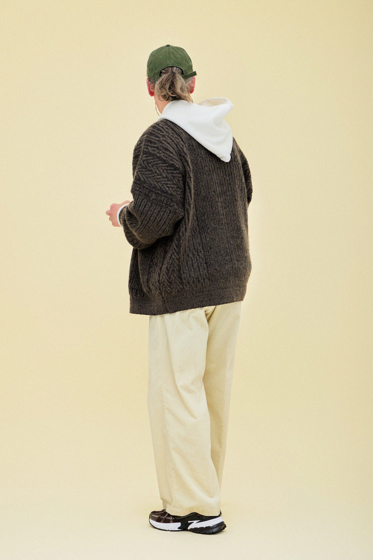 YASHIKI  Sekkei mohair Cardigan（雪景） BROWN