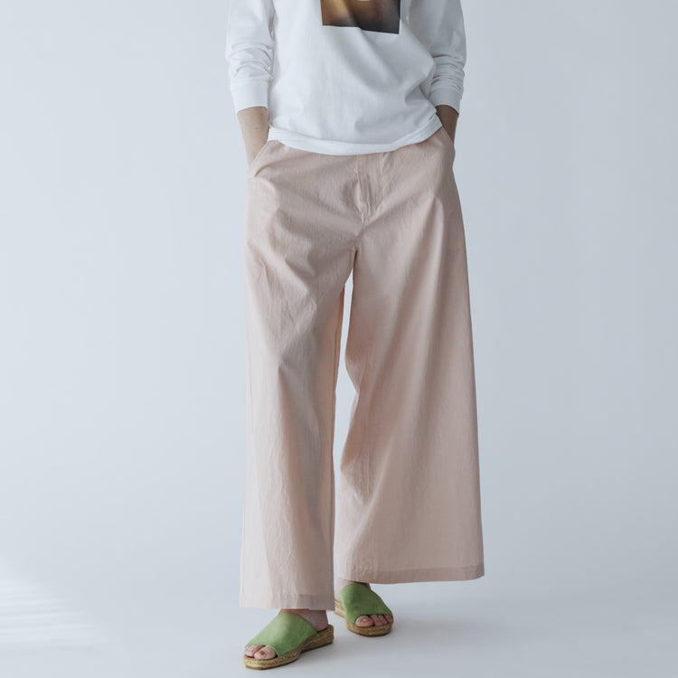 MEYAME / SIDE LINE WIDE PANTS (CHINO) PINK