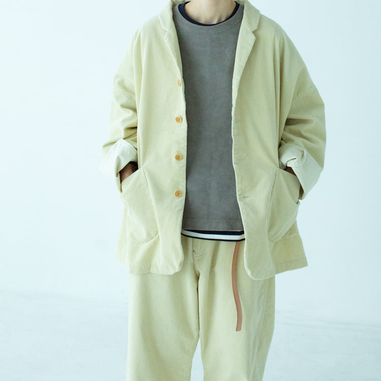 Ordinary fits / CORDUROY BELL PANTS IVORY