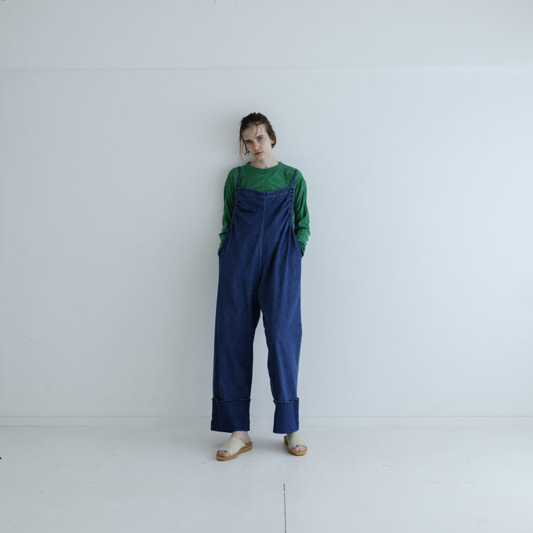 MEYAME / TUCKED JACQUARD PULLOVER GREEN