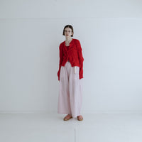 MEYAME / PIN STRIPE SIDE LINE WIDE PANTS PINK