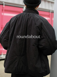roundabout   Stand Collar Padded Blouson