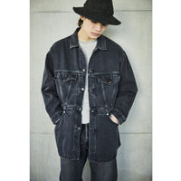 orslow / DENIM HALF COAT BLACK DENIM STONE