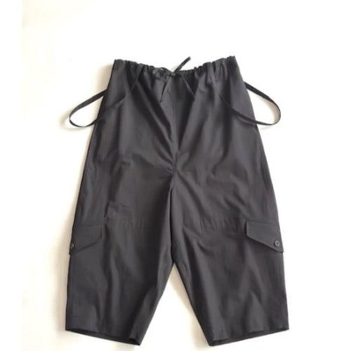 HAVERSACK / Salt-Shrink Satin Overpants BLACK