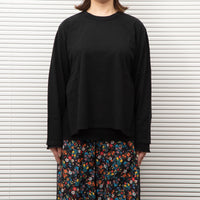 MEYAME / SIDE LINE WIDE PANTS (FLOWER) BLACK