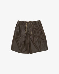 Sillage / circular short pants deadstock faux leather