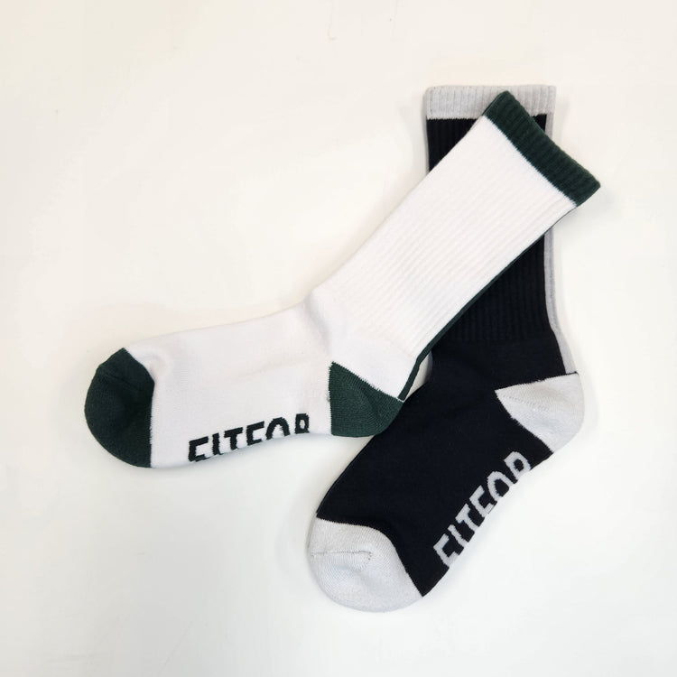 FITFOR/ back line socks WHITE