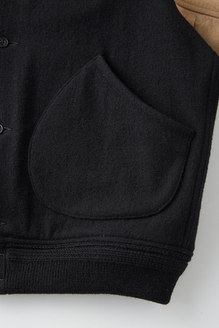 OLD JOE BRAND   BUTTON-FRONT CAMPBELL JACKET ONYX*ONYX