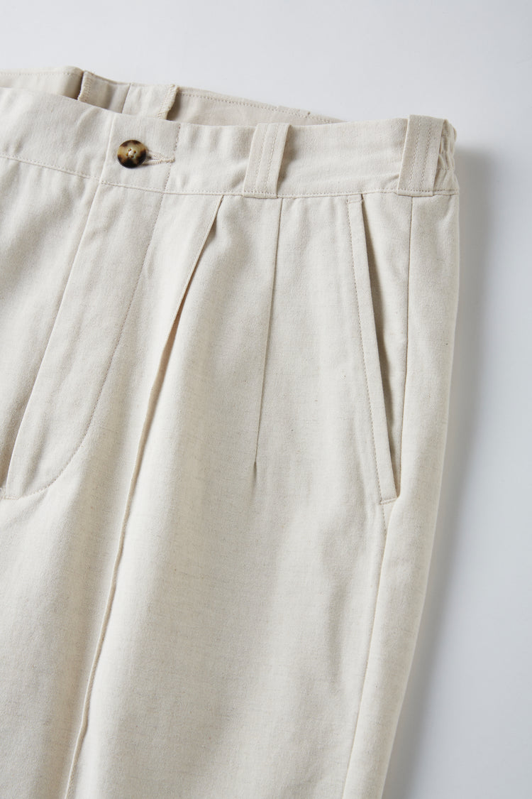 OLD JOE BRAND   FRONT TUCK ARMY TROUSER NATURAL