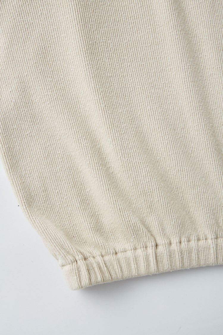 OLD JOE BRAND   QUATER ZIP SILK NEP RIBED SHIRTS ONYX