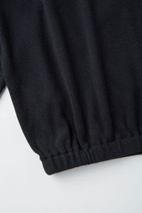OLD JOE BRAND   V-NECK SILK NEP RIBED TOPS FOG