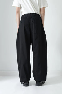 sage NATION  BOX PLEAT TROUSER BLACK