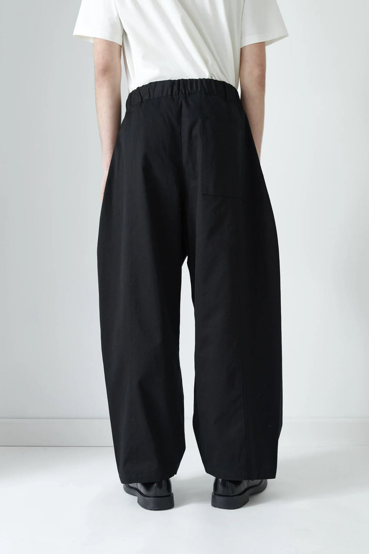 sage NATION  BOX PLEAT TROUSER BLACK