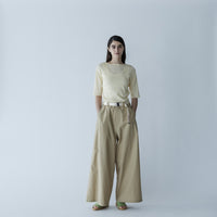 MEYAME / SIDE LINE WIDE PANTS (CHINO) BLACK