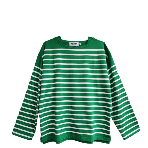 MONT KEMMEL/ Paneled striped long sleeve Basque T-shirt 