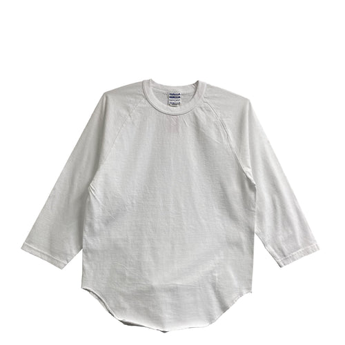 WALLA WALLA SPORT/　3/4 BASEBALL TEE SOLID WHITE