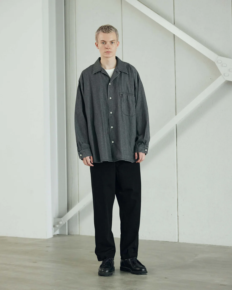 ARMY TWILL / LIGHT DENIM SHIRT CHARCOAL