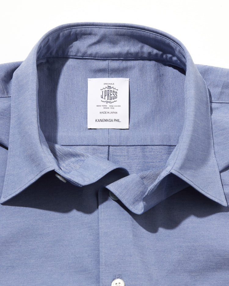 J.PRESS ORIGINALS KANEMASA 46G Jersey Pin Oxford Regular Collar Shirt  Japan Made