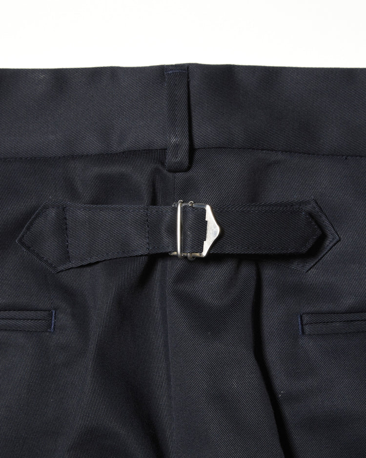 J.PRESS ORIGINALS SHIOTA Slight Twist Chino Piped Stem 1 tuck   Japan Made NAVY