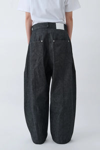 sage NATION  WELT TROUSER RAW DENIM RAW BLACK