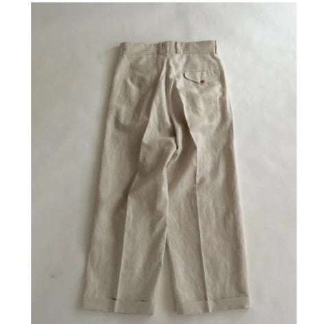 HAVERSACK / Linen chambray semi-flared pants