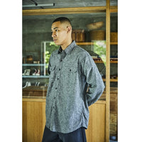 orslow / RELAX FIT WORK SHIRT BLACK CHECK