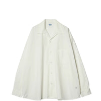 ARMY TWILL / Cotton/Polyester Plain Big Shirt WHITE