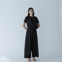MEYAME / SLIT BLOUSE BLACK