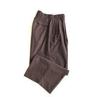 HAVERSACK / 120/2 Chambray High Waist Wide Pants BROWN