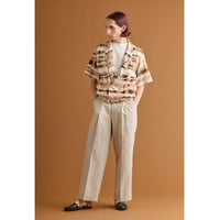 HAVERSACK / Linen chambray semi-flared pants