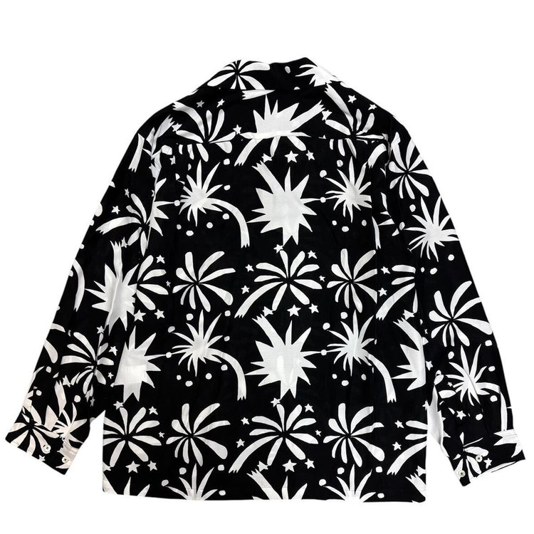 COTTON PAN / Shawn 花火 L/S  RAYON SHIRT BLACK